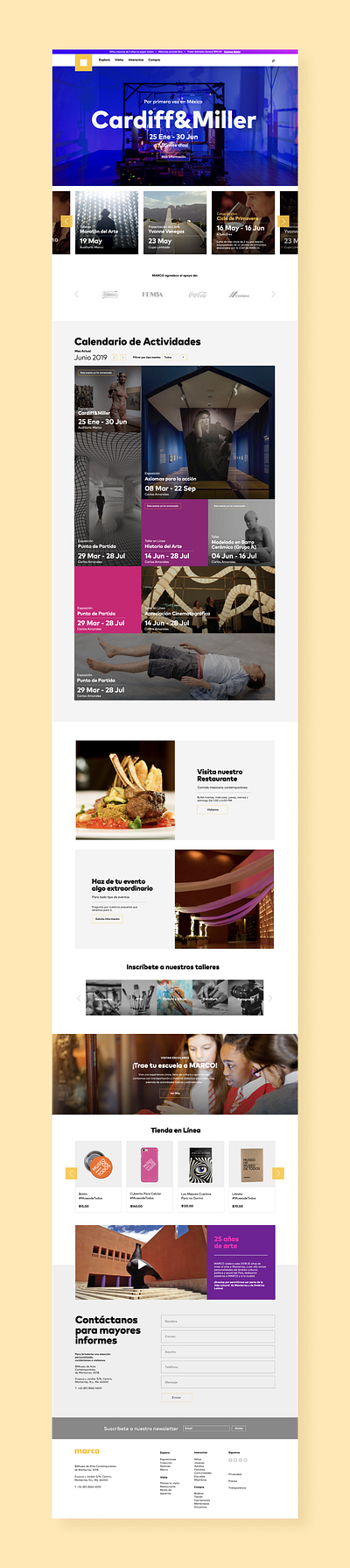 Marco Museum | Website design graphic design museum ui uiux ux web design