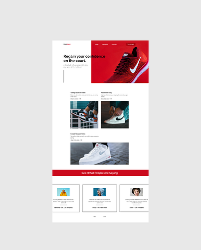 Shoe Store Web Page Layout Challenge design layout mockup ui webdesign