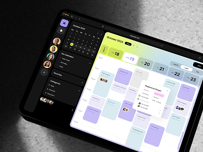 Calendar Dashboard calendar dark dashboard design figma management minimal team ui ux web website