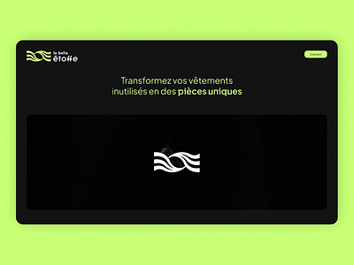 La Belle Étoffe - Website + Branding branding clothe eco g2g graphic design green innovation logo ui upcycling
