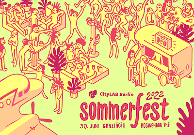 Festival Identity: CityLAB's 2022 Sommerfest animation conference fest festival identity illustration iot party vibrant