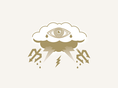 Sun & Rain Spot Illustrations badge eye fish graphic design illustration lighting neptune rain cloud squall sun tirdent vector
