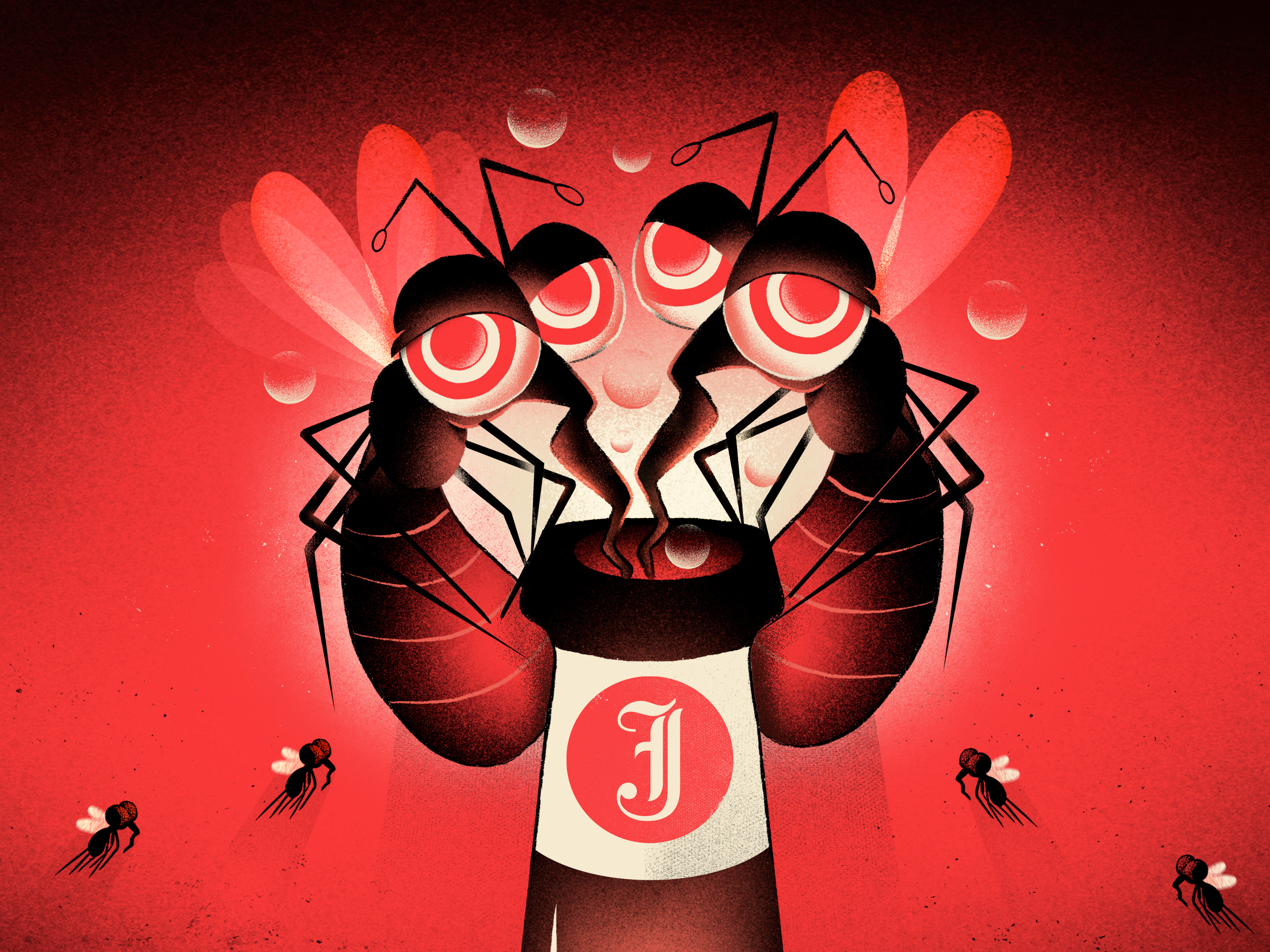 Mosquito Beer beer beer bottle beer illustration beer label crazy drink drinking eyes fly flying hypnosis hypnotic illustration insect insect illustration mosquito mosquito illustration muskito psychedelic trippy