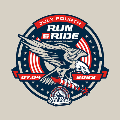 Run & Ride badge branding design graphic design illustration logo type vector