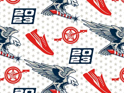 Run & Ride Pattern badge branding design graphic design illustration logo pattern type vector