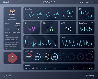 Patient Monitor chart dailyui medical ui user experience user interface ux