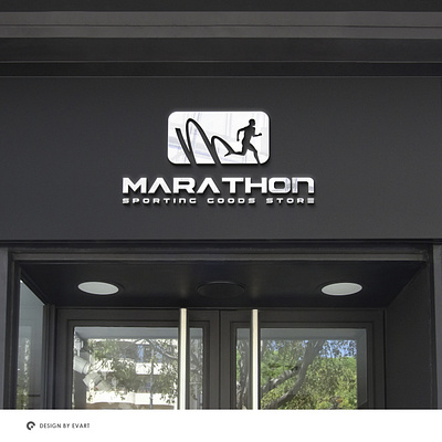 Logo Design for Marathon - Design by Evart Advertising Agency 3d branding graphic design logo