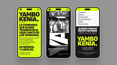 Yambo Kenia Website branding candombe frontend landing page layout product design uruguay visual design website website design yambo kenia