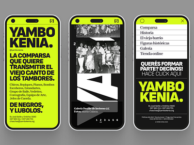 Yambo Kenia Website branding candombe frontend landing page layout product design uruguay visual design website website design yambo kenia