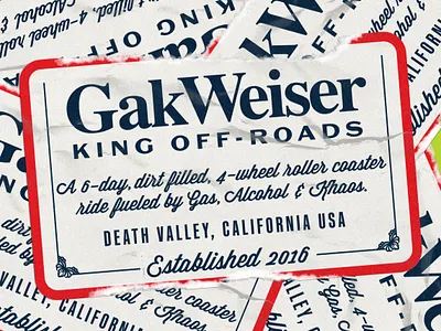 GAK Off-road Label badge branding design graphic design illustration logo type vector