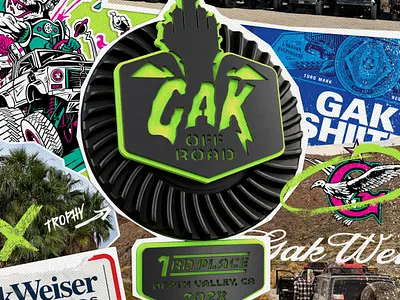 GAK Off-road Trophy 3d badge branding composite design graphic design illustration logo photoshop type vector