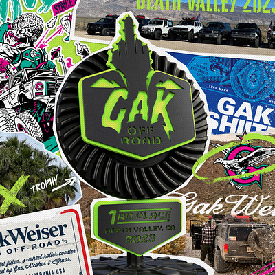 GAK Off-road Trophy 3d badge branding composite design graphic design illustration logo photoshop type vector