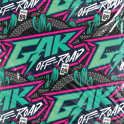 GAK Off-road Sticker badge branding design graphic design illustration logo type vector