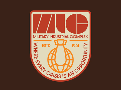 Military Industrial Complex badge design industrial logo military complex patch retro retro logo vintage