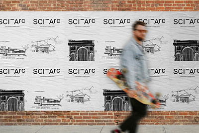 SCI-ARC Poster collection for the openhouse graphic design illustration outdoorads poster sketches
