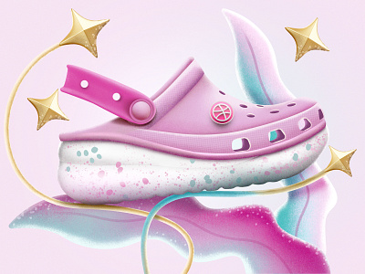 Dribbbler's Crocs 2d 3d abstract adobe adobe illustration adobe photoshop art artwork clean colorful creative design digital art flat graphic design illustration minimal modern simple vector