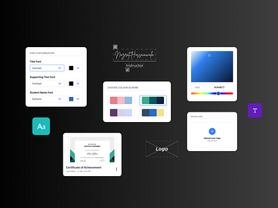Certificate Builder certificate builder certificates custom certificates graphic design saas ui ux design