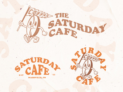 Saturday Cafe branding coffee graphic design illustration logo