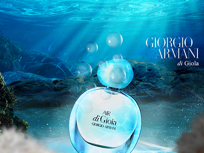 Giorgio Armani di Giola PSD Design creative advertising graphic design parfum sea underwater