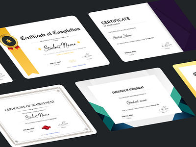 Certificates Design certificates design edtech graphic design saas ui ux design