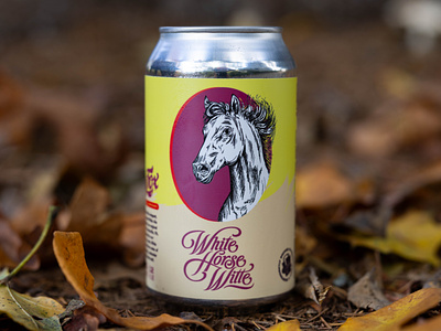 Sly Fox White Horse Witte - Illustrated Beer Label beer beer art beer branding beer can beer can packaging beer illustration beer label beer label illustration branding craft beer design drawing graphic design hand drawn horse illustration illustrations lettering packaging illustration typography