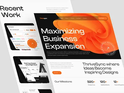 Thrivesync - Digial Creative Agency agency website clean company profile company website creative agency creative website design landing page minimalist modern website seo agency studio agency studio agency website studio website ui ux webdesign website