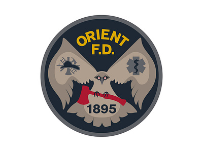 Orient Fire Department Logo branding graphic design logo
