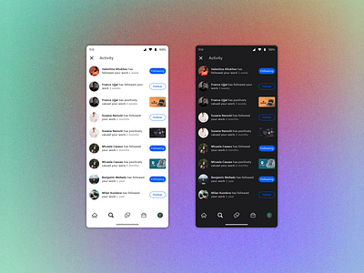 #️⃣0️⃣4️⃣7️⃣ Activity Feed - Behance figma phone prototype ui ux uxuidesigner