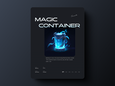 Magic container design graphic design poster typography ui ux web