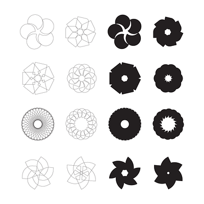 Radial Flower Marks branding graphic design identity logo marks trademarks