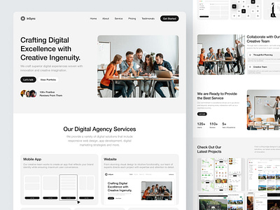 InSync - Digital Design Agency Website agency agency website business company company profile company website compro creative design digital digital agency landing landing page marketing personal branding personal website portfolio studio studio design web design
