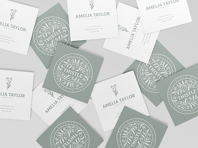 Thistle branding business cards graphic design logo logo design packaging packaging design