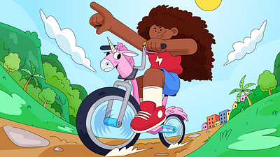 Julieta from "O Menino Maluquinho" animation background cartoon character dribbble girl illustration illustrator new scenarie vector