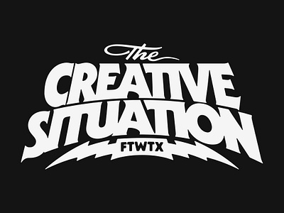 The Creative Situation branding design eyeball fort worth gold illustration lettering logo panther texas type typography weird