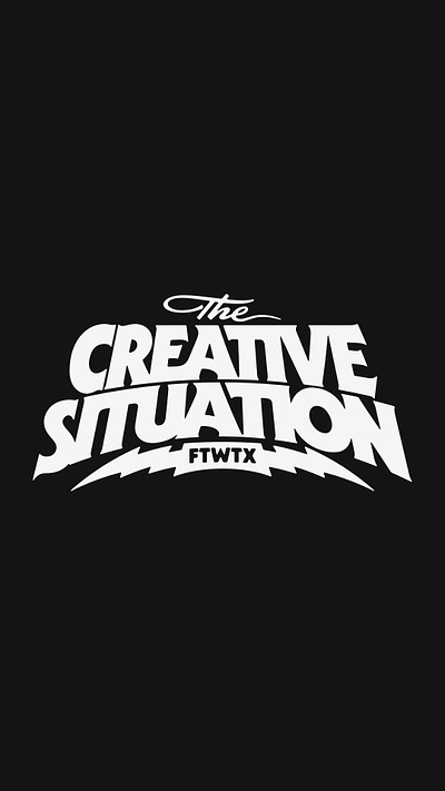 The Creative Situation branding design eyeball fort worth gold illustration lettering logo panther texas type typography weird
