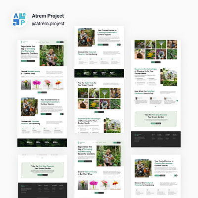 Green Thumb Agency - Landing Page Gardening atrem project figma mobile app ui ui design uiux user interface ux ux design web design