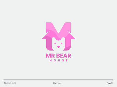 Mr Bear House animal bear brandidentity branding brandmark corporatebranding design graphic design house logo