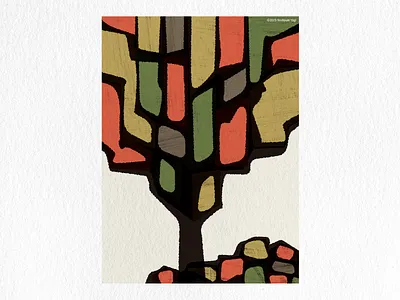 Autumn leaves graphic design illustration