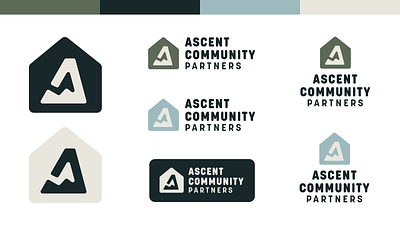 Ascent Community Partners Logo branding colorado design home illustration logo mountains vector