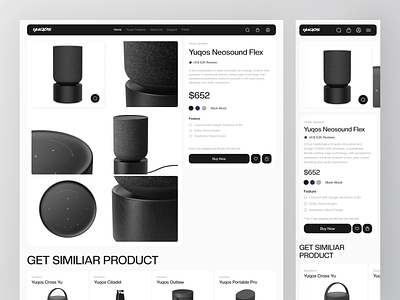 Electronic - Detail Product clean design detail product e commerce ecommerce electronic interface marketplace minimalist online shop online store product speaker store ui ux web web design website website design