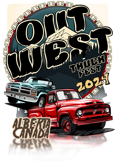 Out West Truck Fest design for t shirt graphic design