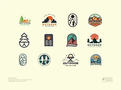 Outdoor logo folio elegant extreme growth hill identity journey logo logodesign logotype minimalist nature outdoor panel print shirt tee trip valley weather