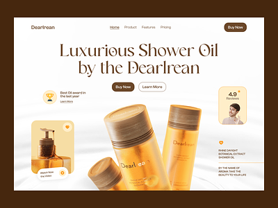 E-Commerce Shower Oil Landing Page ecommerce landing page design oil ecommerce oil ecommerce website oil landing page shower oil landing page ui ui design uiux visual design website design wily wily agency