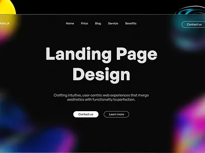 Landing Page Design design fig figma glass effect graphic design lan landing page morphism ui uiux web design