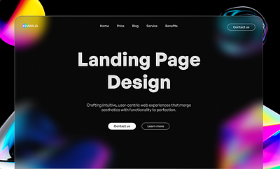 Landing Page Design design fig figma glass effect graphic design lan landing page morphism ui uiux web design