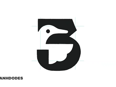 Negative Space Number 3 Duck logomark design process 3d anhdodes anhdodes logo animation bird logo branding design duck duck logo graphic design illustration logo logo design logo designer logodesign minimalist logo minimalist logo design motion graphics number 3 logo ui