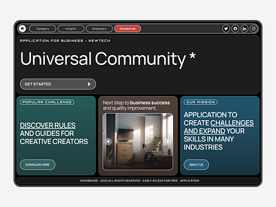 Universal Community - Website Concept behance branding brutalism button clay company design dribbble figma graphic design illustration landing landingpage logo modern product tubik ui8 vector