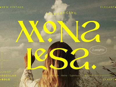 Monalesa - New Vintage Typeface bold font