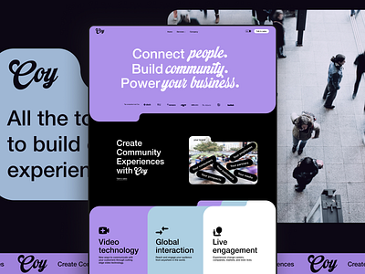 Community engagement company / Landing page design graphic design logo typography ui ux vector web webdesign