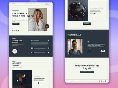 Portfolio UI Design ❤️ branding design developer portfolio landing page portfolio portfolio design typography ui ui design ux ux research web design webdesign website website design